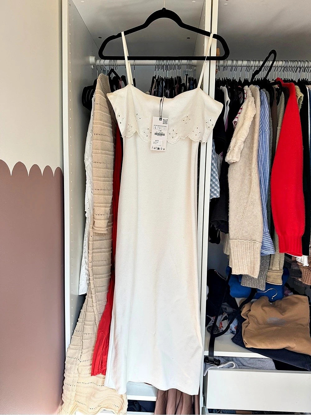 Zara Maxi Dress White Size Large